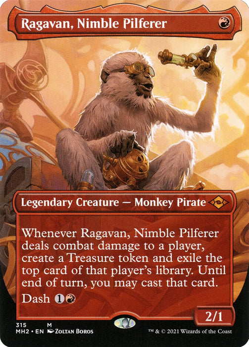 Ragavan, Nimble Pilferer - Borderless  - Legendary - Inverted (Foil)