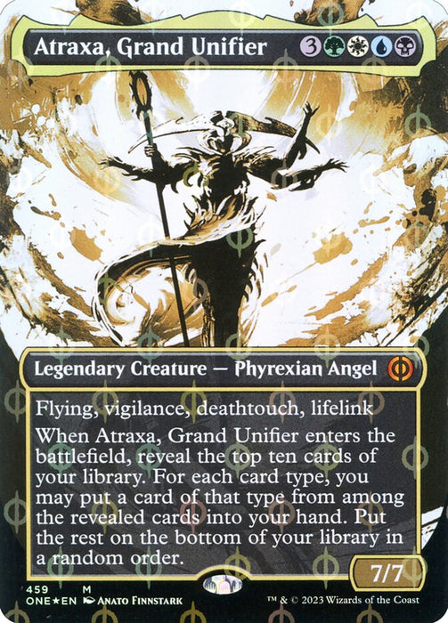 Atraxa, Grand Unifier - Borderless - Legendary- Inverted- Showcase (Foil)