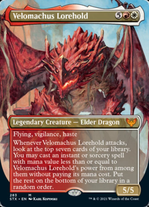 Velomachus Velomachus Lorehold - Borderless - Legendary - Inverted — Boutique Awesome