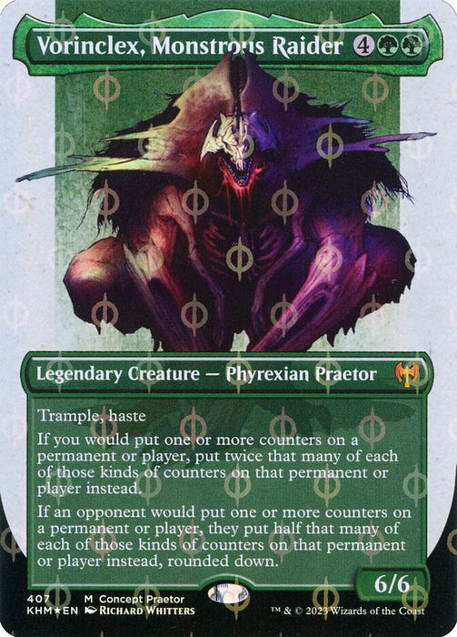 Vorinclex, Monstrous Raider - Borderless - Legendary- Inverted (Foil)