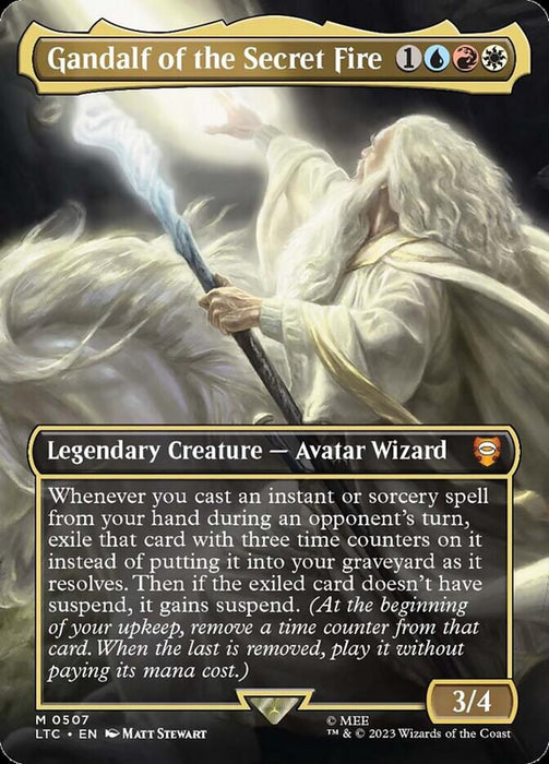 Gandalf of the Secret Fire - Borderless - Legendary- Inverted