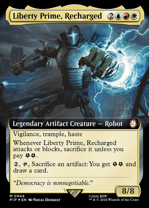 Liberty Prime, Recharged - Legendary- Extended Art (Foil)