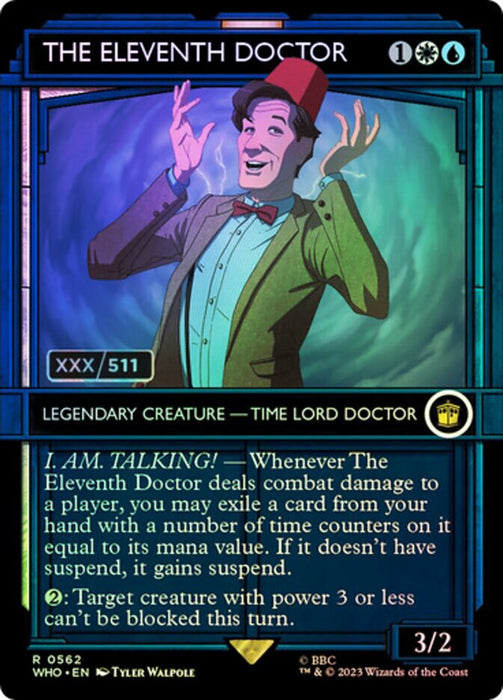 The Eleventh Doctor - Borderless - Showcase- Legendary- Inverted (Foil)