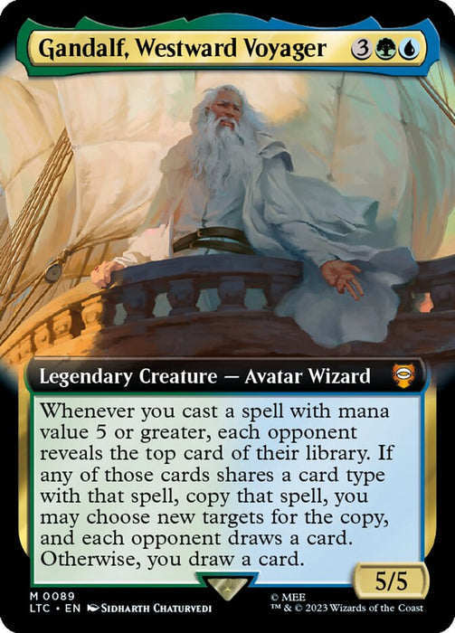 Gandalf, Westward Voyager - Legendary- Extended Art (Foil)