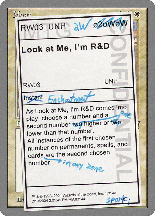 Look at Me, I'm R&D  (Foil)