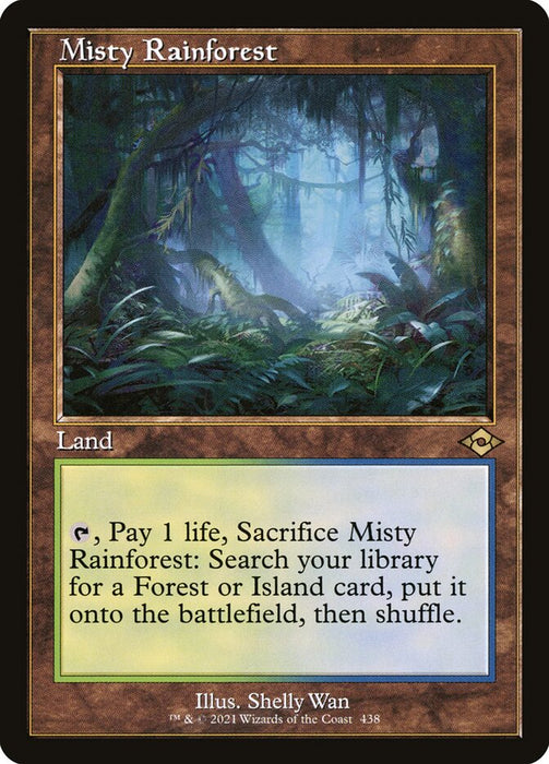 Misty Rainforest - Retro Frame  (Foil)