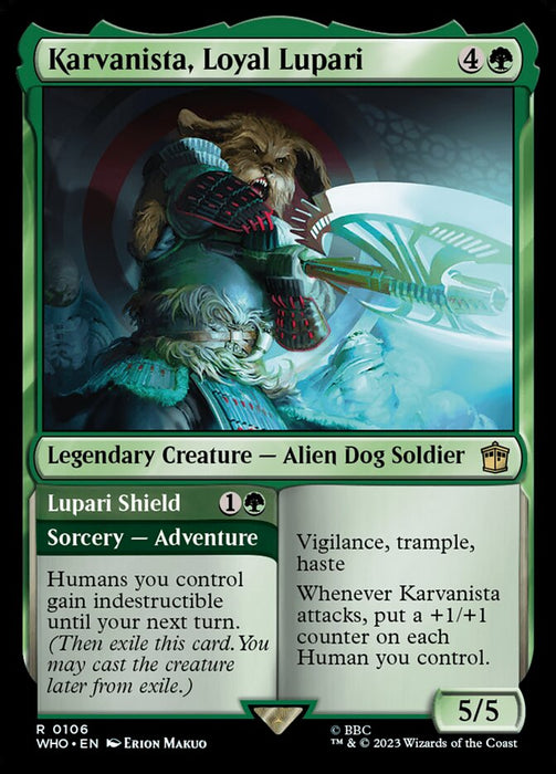 Karvanista, Loyal Lupari // Lupari Shield - Legendary (Foil)