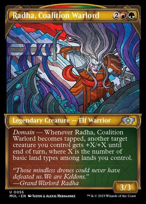 Radha, Coalition Warlord - Legendary- Showcase- Inverted (Foil)