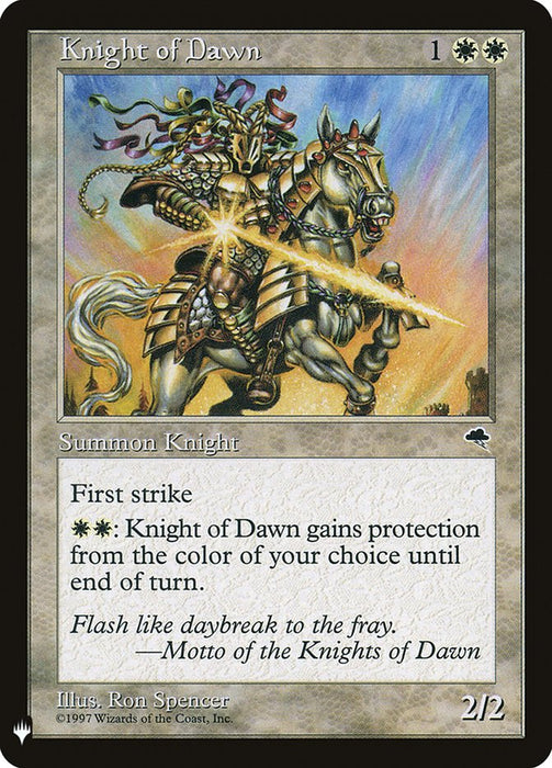 Knight of Dawn - Retro Frame