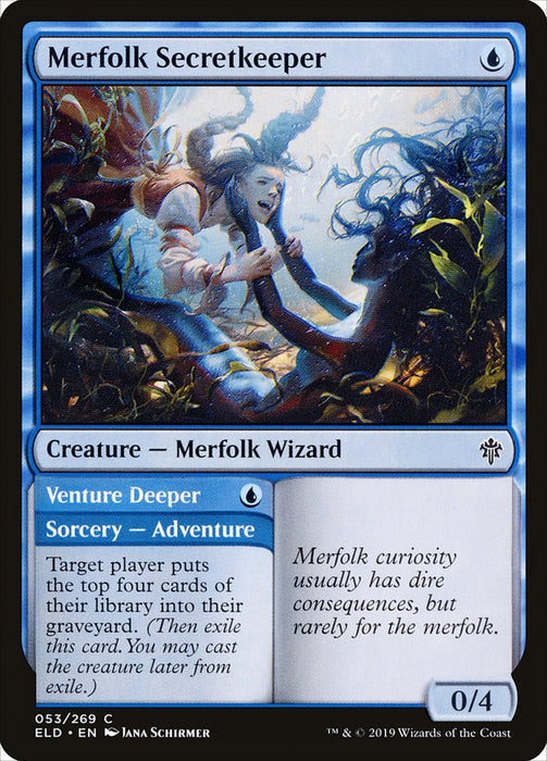 Merfolk Secretkeeper // Venture Deeper  (Foil)