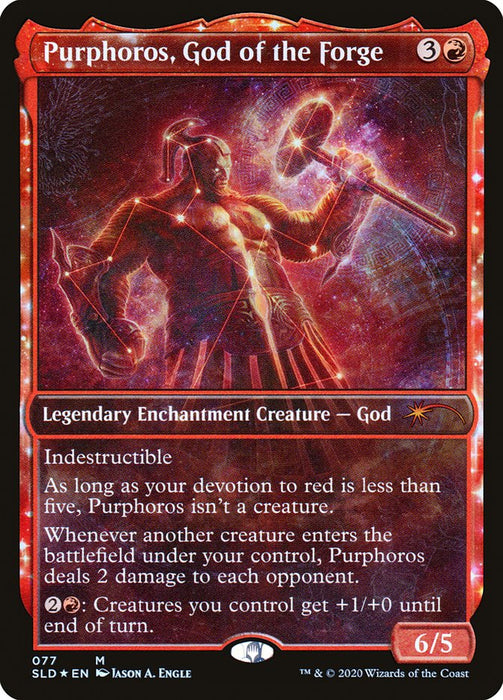 Purphoros, God of the Forge - Full Art - Nyxtouched- Legendary- Showcase- Inverted (Foil)