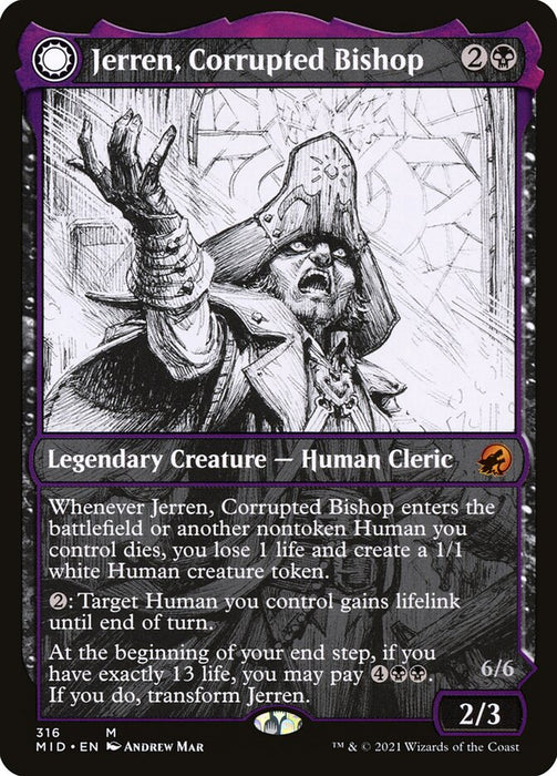 Jerren, Corrupted Bishop // Ormendahl, the Corrupter  - Showcase - Legendary - Sunmoondfc (Foil)