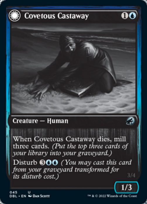Covetous Castaway // Ghostly Castigator  - Inverted (Foil)