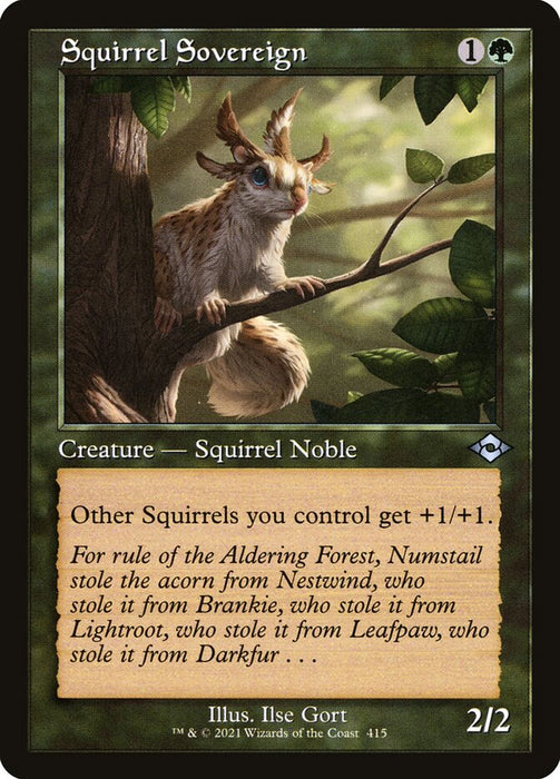 Squirrel Sovereign - Retro Frame  (Foil)