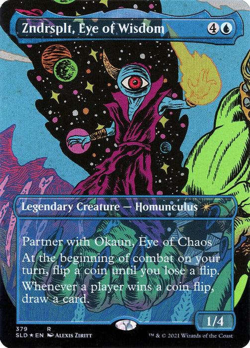 Zndrsplt, Eye of Wisdom // Zndrsplt, Eye of Wisdom - Borderless - Legendary- Inverted (Foil)