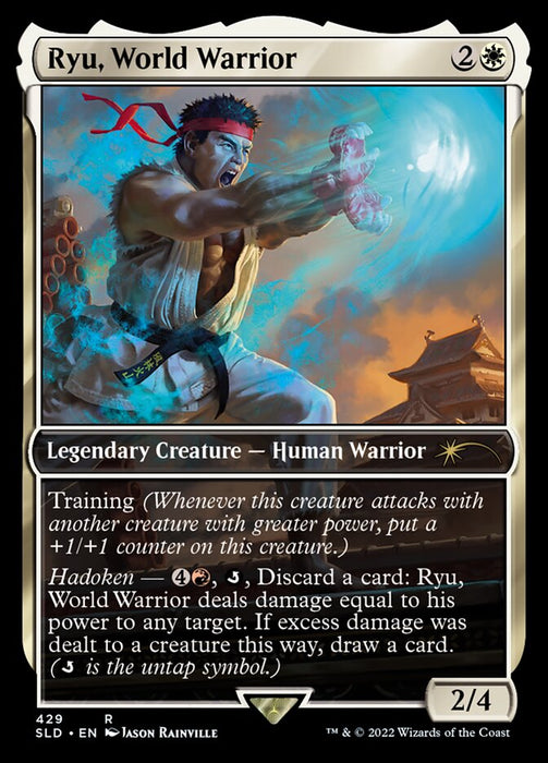 Ryu, World Warrior - Vikya, Scorching Stalwart - Full Art - Legendary- Inverted