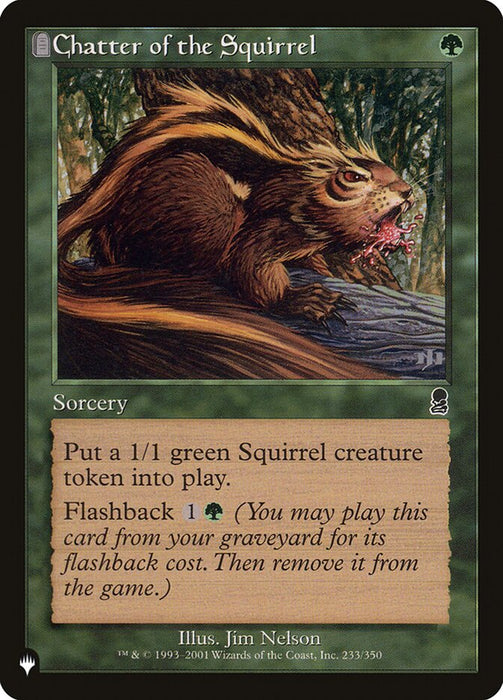 Chatter of the Squirrel - Retro Frame - Tombstone