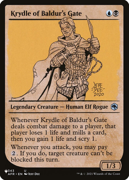 Krydle of Baldur's Gate - Showcase- Legendary
