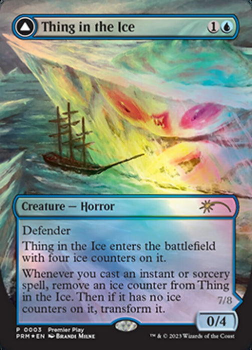 Thing in the Ice // Awoken Horror - Borderless - Inverted- Convertdfc (Foil)