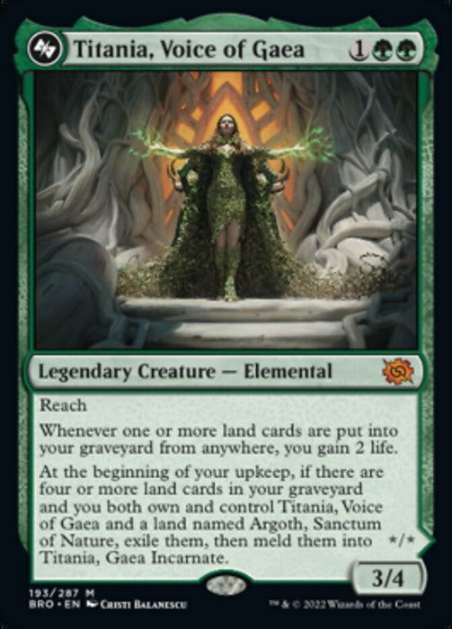 Titania, Voice of Gaea // Titania, Gaea Incarnate - Legendary (Foil)