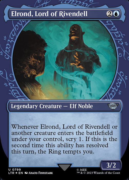 Elrond, Lord of Rivendell - Borderless - Showcase- Legendary (Foil)