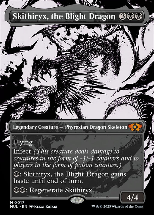 Skithiryx, the Blight Dragon - Borderless - Legendary- Showcase- Inverted (Foil)