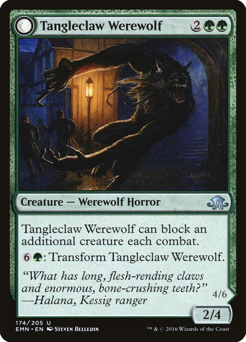 Tangleclaw Werewolf // Fibrous Entangler  - Mooneldrazidfc (Foil)