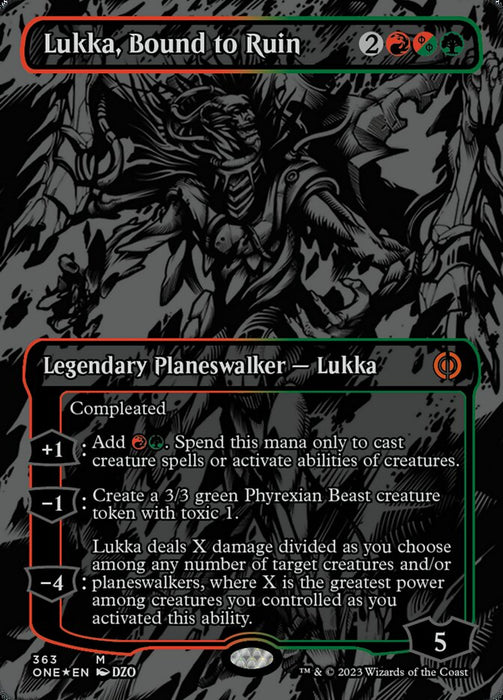 Lukka, Bound to Ruin - Borderless - Inverted (Foil)