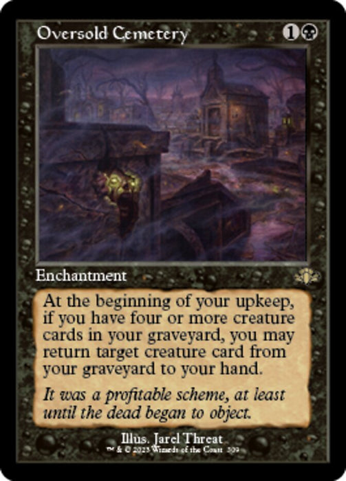 Oversold Cemetery - Retro Frame (Foil)
