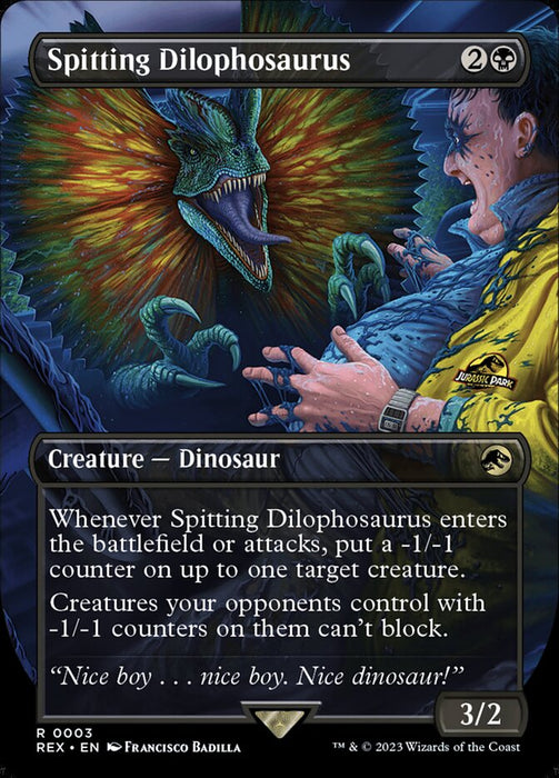 Spitting Dilophosaurus - Borderless (Foil)