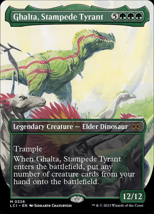 Ghalta, Stampede Tyrant - Borderless - Legendary- Inverted