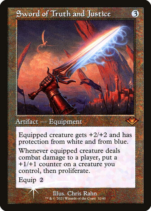 Sword of Truth and Justice - Retro Frame  (Foil)