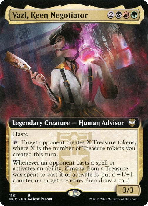 Vazi, Keen Negotiator - Legendary- Extended Art (Foil)