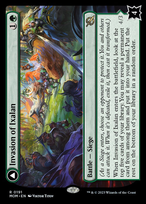 Invasion of Ixalan // Belligerent Regisaur (Foil)