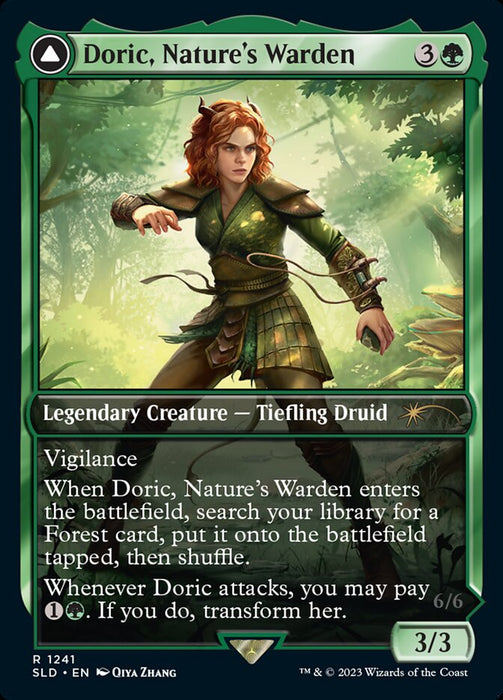 Doric, Nature's Warden // Doric, Owlbear Avenger - Full Art - Legendary- Inverted