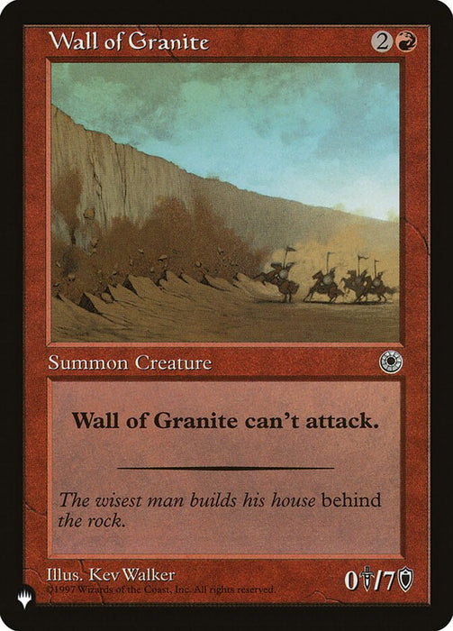 Wall of Granite - Retro Frame