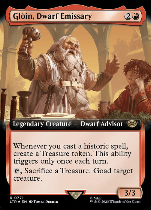 Glóin, Dwarf Emissary - Legendary- Extended Art (Foil)